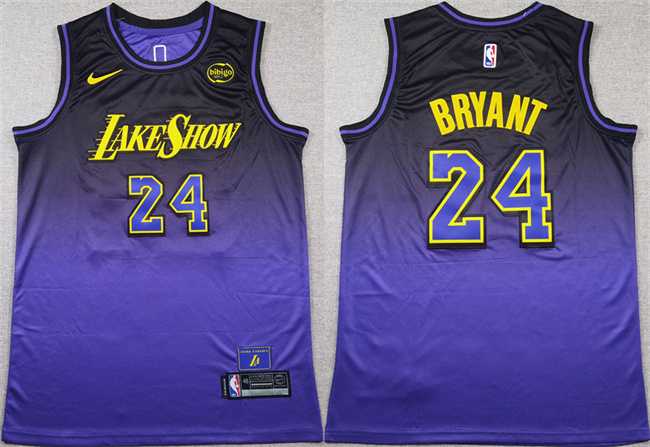 Men%27s Los Angeles Lakers #24 Kobe Bryant Purple 2024 Stitched Basketball Jersey->nba youth jerseys->NBA Jersey